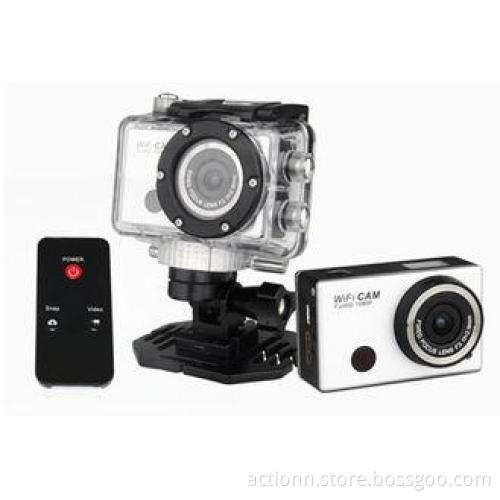 Black Wifi 1080P Action Camera Remote Control Helmet Action
